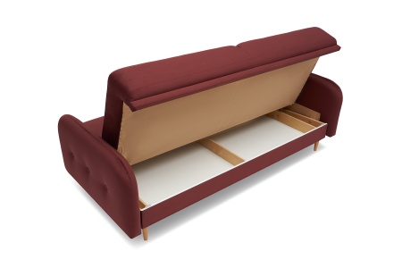 Диван книжка Париж бордовый