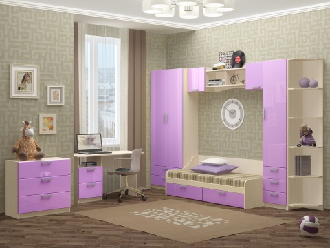 Детский Гарнитур Юнга-7 МДФ/Разные Цвета