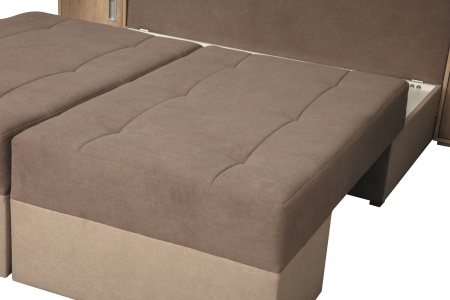 Диван трансформер Даллас коричневый / бежевый