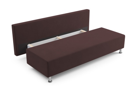 Диван еврокнижка Канна велюр коричневый