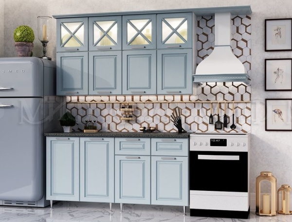 Кухонный Гарнитур Кармен New  №4 МДФ 1600 мм (Высота верхних ящиков 900 мм)