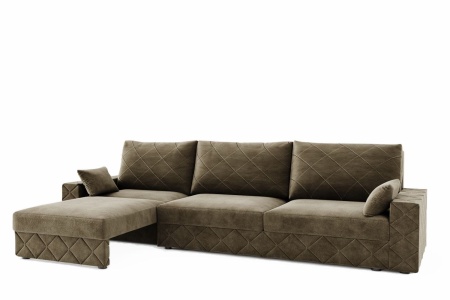 Диван Угловой Марта-1 с Выдвижной Оттоманкой и Ножками-Кубышками Ш-3100 х Г-1600 х В-750 мм/Спальное место Ш-1600 х Г-2650 мм