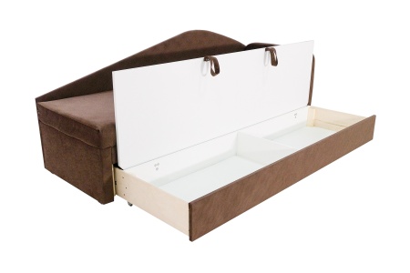 Диван еврософа Верди правый коричневый