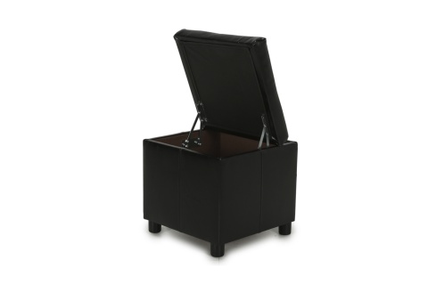 Пуф Квин экокожа черная