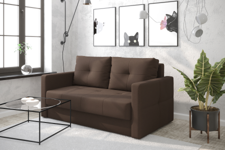 Диван шагающая еврокнижка Вита коричневый