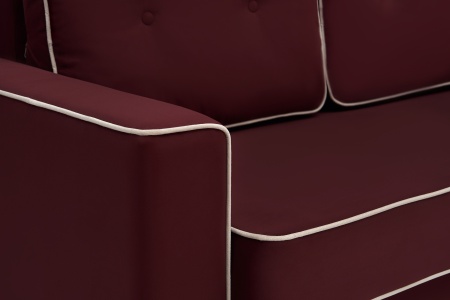 Диван еврокнижка Берген бордовый
