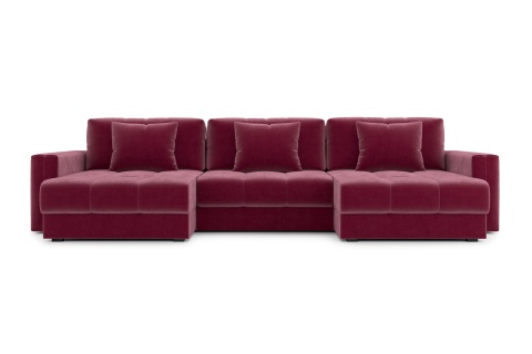 Диван п-образный тик-так Монарх М1О2 бордовый
